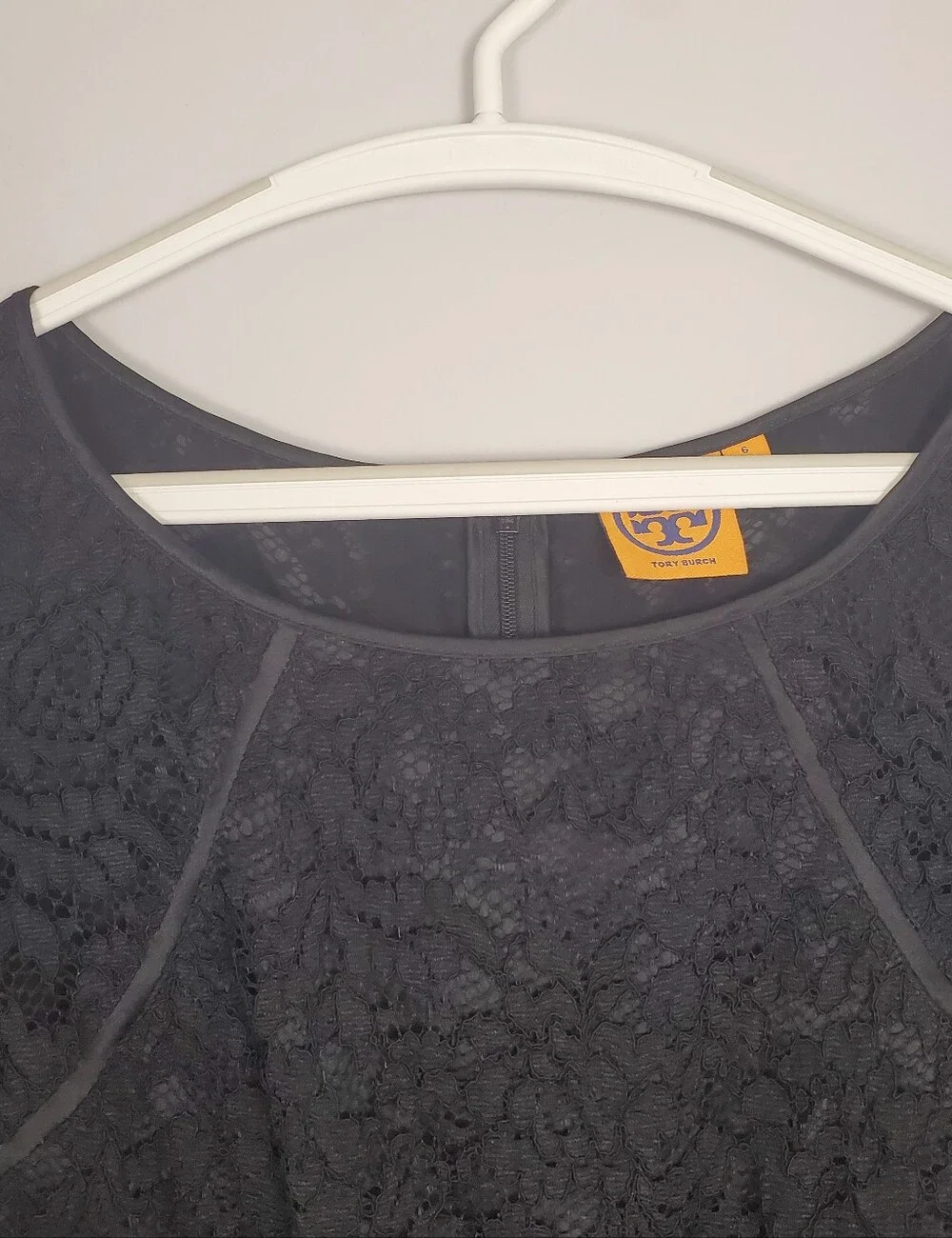 Tory Burch Women's Black Bovary Lace A Line Dress in Black Size 6